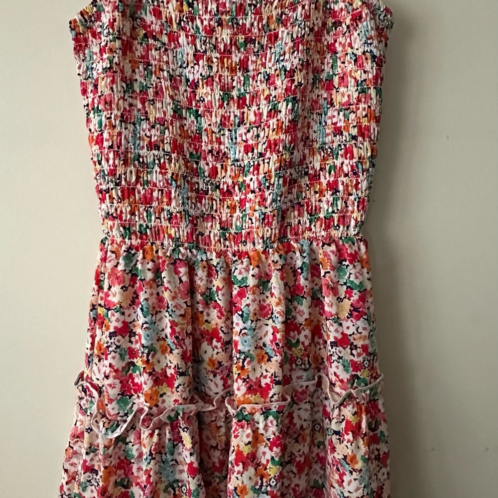 Sienna Sky Colorful Floral Dress Ruffled Boho Bright Print 🌸🌼🌺